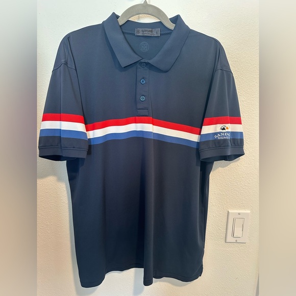 G/FORE | Shirts | Gfore Navy Polo Shirt W Red White Stripes Bandon ...